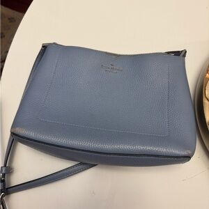 Kate Spade Light Blue Front Pocket Leather Crossbody Bag